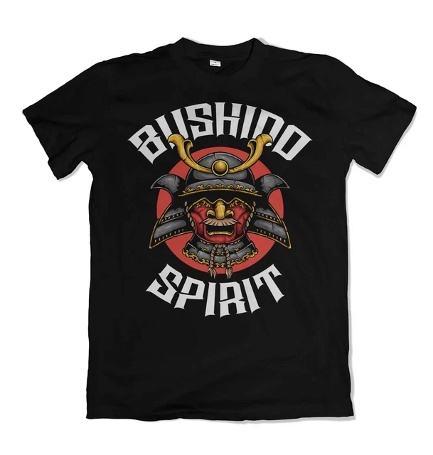 Bushido Spirit mens t shirt Samurai Warrior Respect Wisdom japanese S-3XL