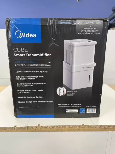 Midea Cube 20-Pint Smart WiFi Dehumidifier, Coverage up to 2,000 sq. ft. - NEW!
