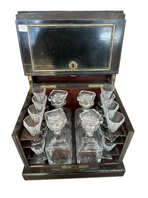 Cave à Liqueur Style Charles X - Placage Citronnier - XIXe Siècle