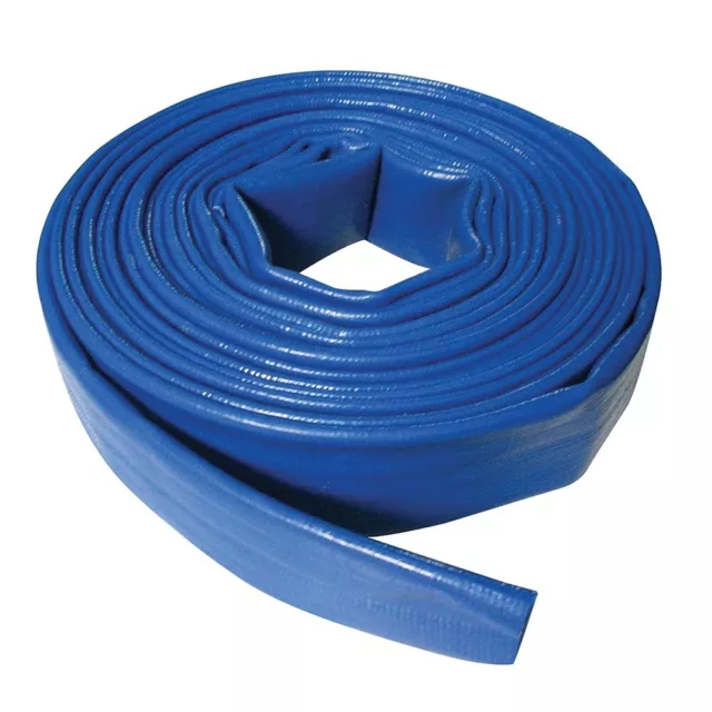 10m X 50mm Lay Flat Water Pump Discharge Delivery Hose 675246 Silverline