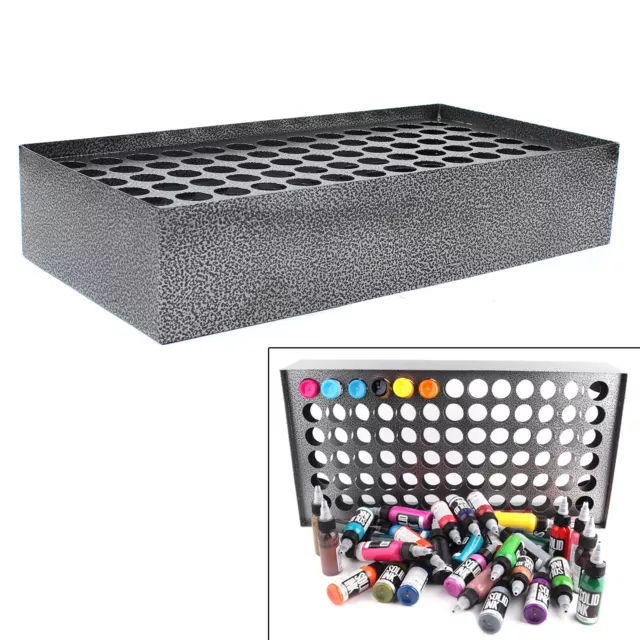 78 orificios rectangular estante de tinta para tatuajes soporte para exhibición de botellas esmalte de uñas