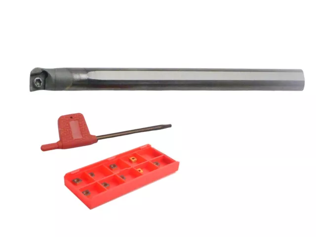 New 20Mm Carbide Shank Indexable Turning Cutter 12" Length And  10Pc Ccmt09T304