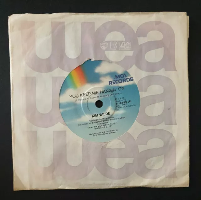 KIM WILDE - 'You Keep Me Hangin' On - Loving You' 7" Vinyl Single Record 1986