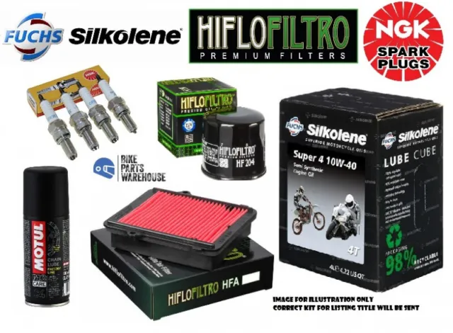 Suzuki Gsxr750 K5 2005 Full Service Kit Silkolene Oil Filters Free Chain Lube