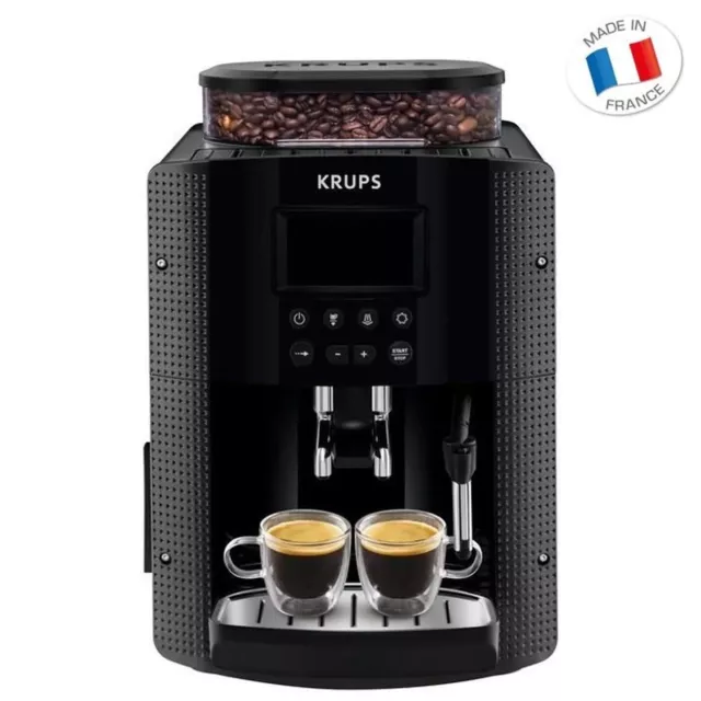 Machine à Café Avec Broyeur KRUPS 1,7L Cafetière à Grain, Espresso - Buse vapeur