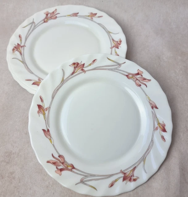 3 Petites assiettes vintage ARCOPAL fleuries 1950 made in France - Assiettes à dessert fleuries - Vaisselle vintage Arcopal - France