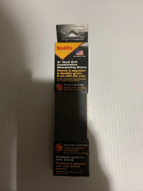 Smith's 50821 8" L Aluminum Oxide Combination Sharpening Stone 100 and 240 Grit