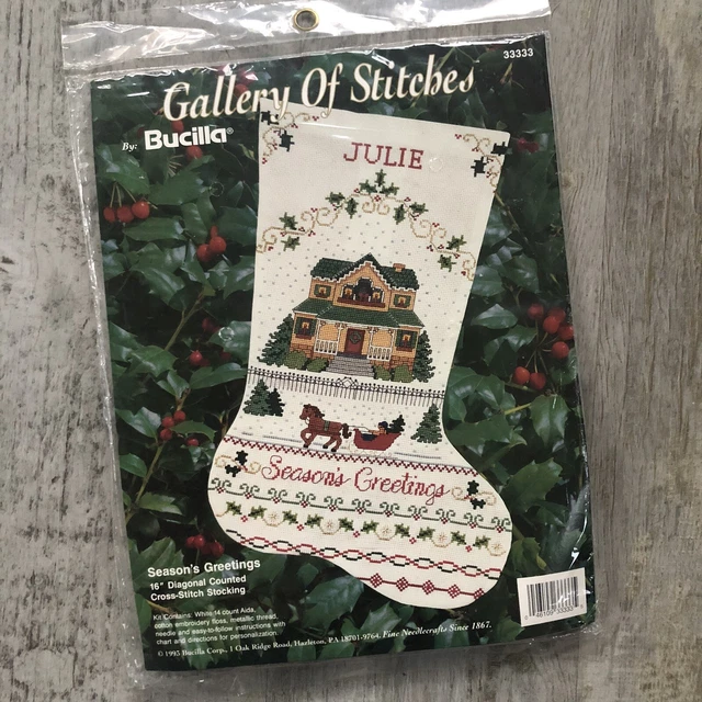 Kit Point De Croix Compté Bucilla "Noël Réchauffe Le Cœur" - Réf. 82761 - Vintage Neuf - Thème Fêtes