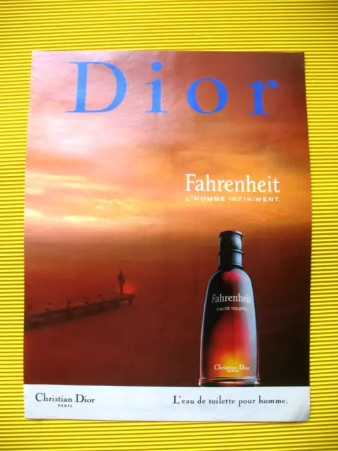 Publicite De Presse Dior Parfum Farenheit Eau De Toilette Homme Ad 1996