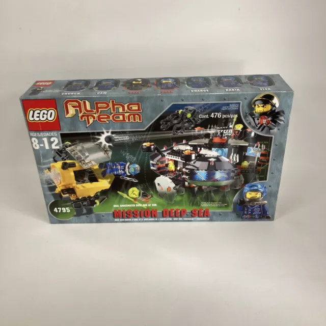 LEGO 4795 Alpha Team Ogel Underwater Base and AT Sub Complete Sealed Damaged Box