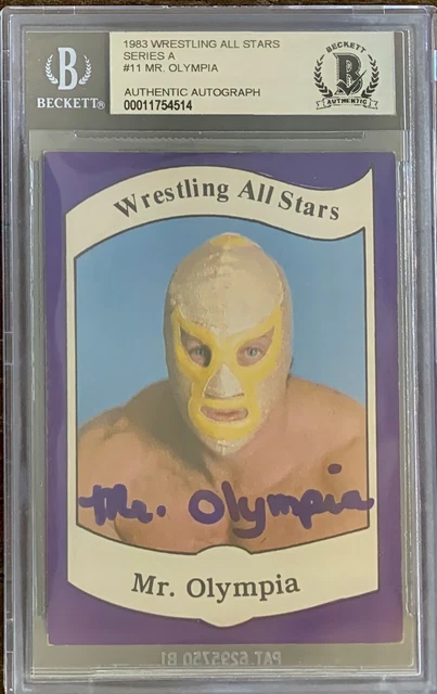 Mr. Olympia 1983 Wrestling All Stars Rc Signed Autographed Card Bas Authentic 11