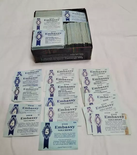 Huge Job Lot Of Vintage Embassy Cigarette Vouchers - 2, 4 & 5