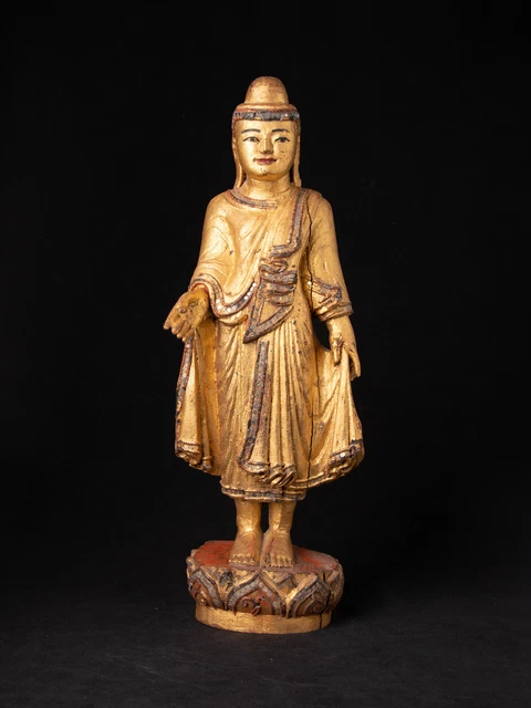 Antique Burmese Mandalay Buddha statue from Burma, 19th century