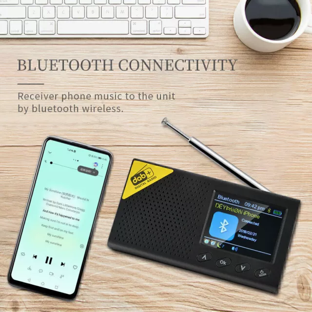 Portable DAB + Radio, Majority Histon Portable DAB+ Radio - Black