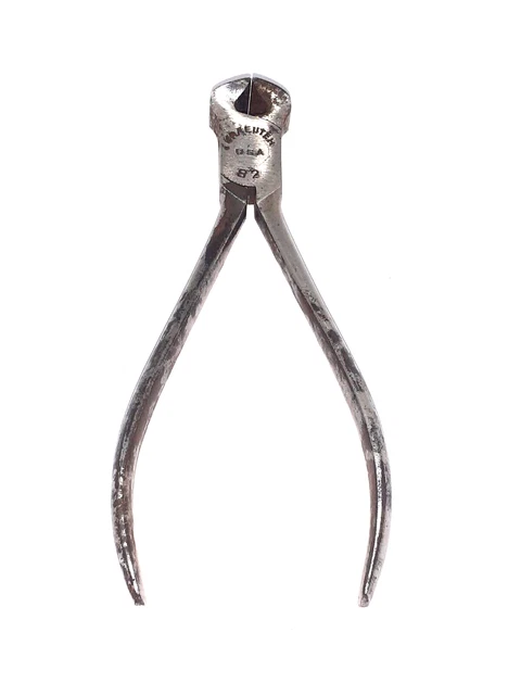 Vintage Kraeuter No.  82 Early Diagonal Side Cutter Pliers Clippers 4in. USA