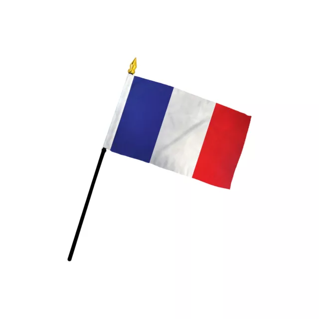 1 Dozen France Flags 4x6in Stick Flag French Flag