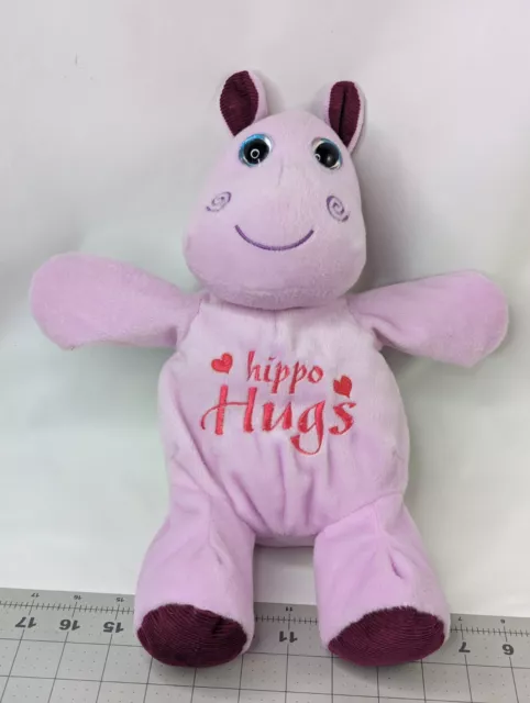 First Main Hippo Hugs Plush Purple Hug a Luvs 14 Inch 2014 Stuffed Animal Toy