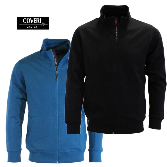Felpa Uomo Zip COVERI MOVING Collo Alto Inserto Tasche Zip Felpa Leggera 33421