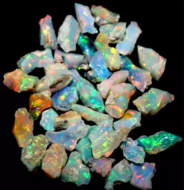 50 Carats Sec Naturel Éthiopien Jumbo Welo Opale de Feu Spécimen Gemme Lot