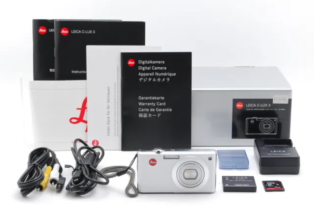 [NEAR MINT in Box] Leica C-LUX 3 Digital Camera (White) SD Card 4GB From JAPAN