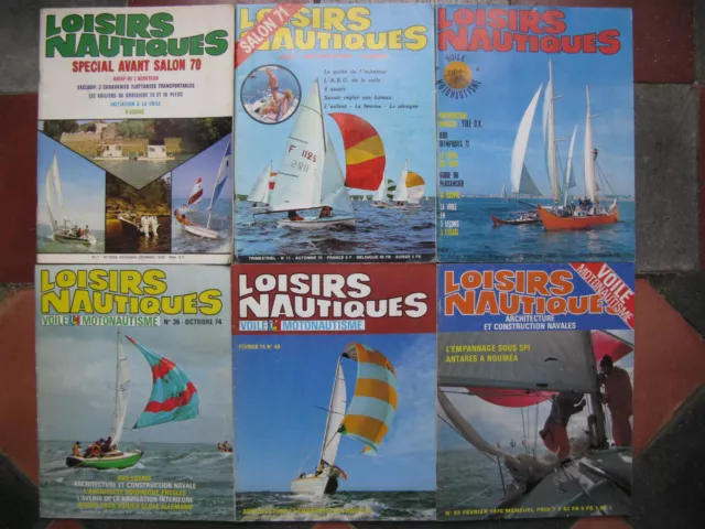 Lot de 11 revues "loisirs nautiques" années 1969 à 1979