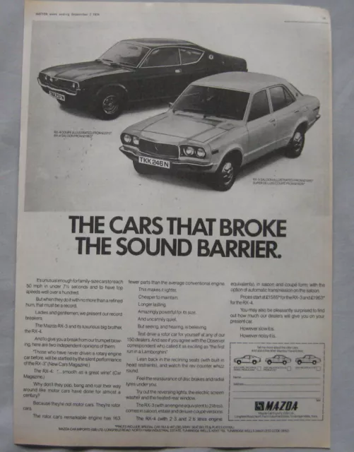 1975 Lancia Beta 1300, Coupe & Spyder Original advert No.1