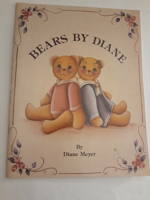 Osos de libro artesanal Tole de colección de Diane de Diane Meyer (i6)