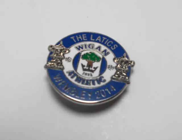Wigan Athletic Fc - Wembley 2014 Enamel Crest Badge.