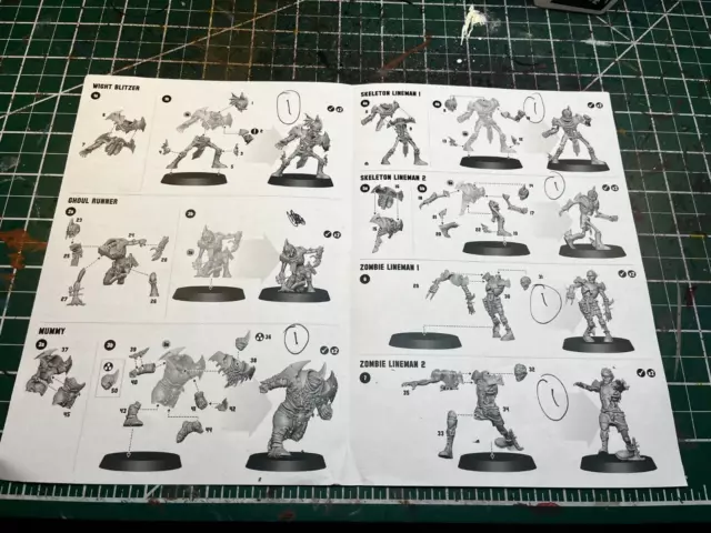 6 Shambling Undead Team Blood Bowl Extra Players Mummy Wight Skeleton Zombie
