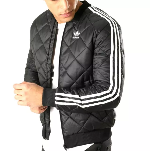 New Men's Adidas Originals Superstar Quilted Padded Jacket ~Size Large  #H11439