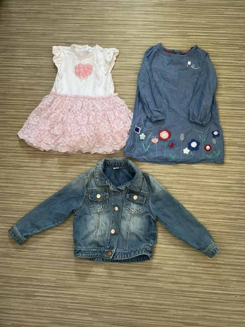 Baby girls bundle 18-24 months dresses Jkt Gilet tops 7 items next Tu B8