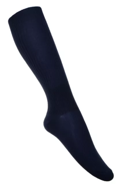 WB Socks Cotton Anti-Dvt Flight Socks Navy Blue Uk Shoe  Size 6-9
