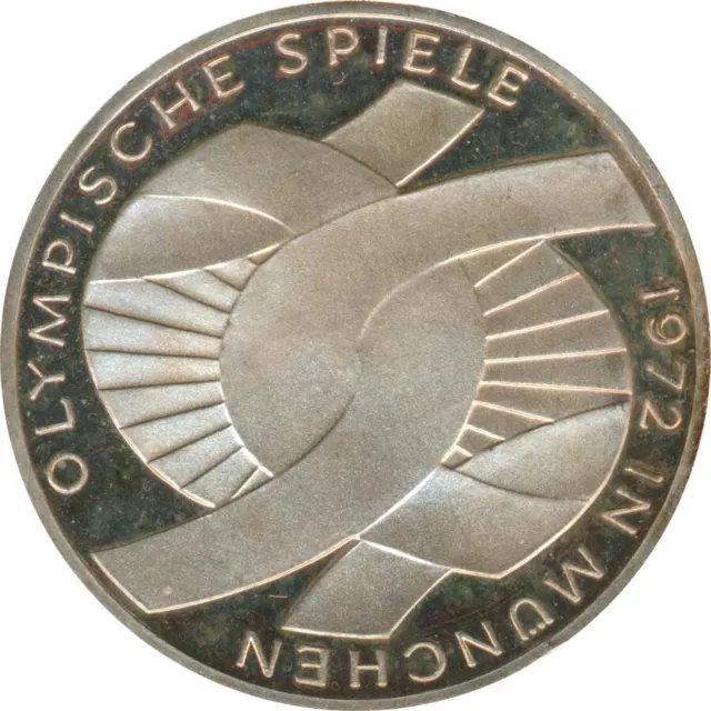 BRD 10 DM 1972 D Olympische Spiele J. 402 Silber PP*