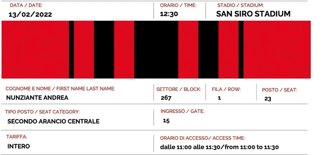 Milan Sampdoria 13/02/2022 Serie A San Siro Secondo Arancio Centrale 267 3