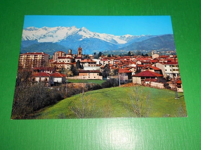 Cartolina Giaveno - Panorama con l' alta Val sangone e il Monte Robinet 1965 ca