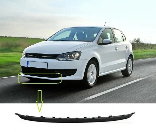 VW POLO 20092014 Front Bumper Spoiler Trim Black Insurance Approved UK