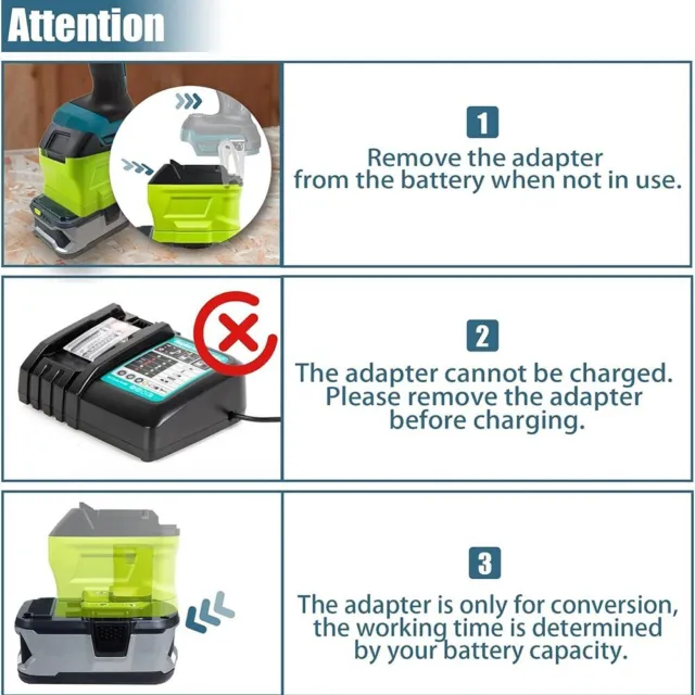 Adaptateur de batterie convertisseur pour batterie 18V pour compatible Mta