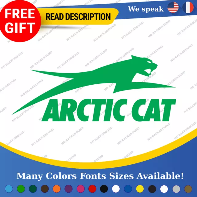 Arctic Cat Snowmobile ATV Sled SKI Team Moto VINYL DECAL STICKER DIE CUT