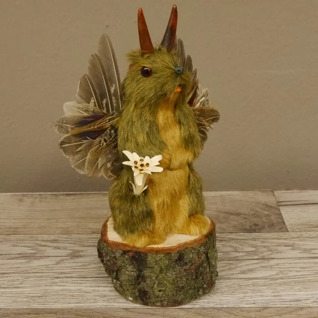 Wolpertinger Mini Maclean Preparado Con Edelweiß, Ala Y Cornamenta #86.15.3