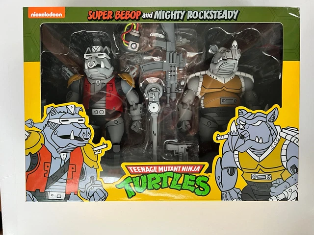 NECA TMNT Super Bebop and Mighty Rocksteady 2 Pack Target Exclusive *New Sealed*