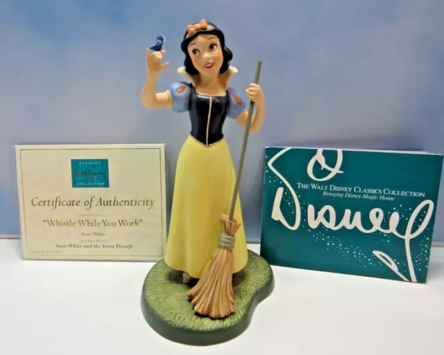 Disney WDCC SNOW WHITE Whistle While You Work ~ #1232449 8" Figurine ~ COA NIB