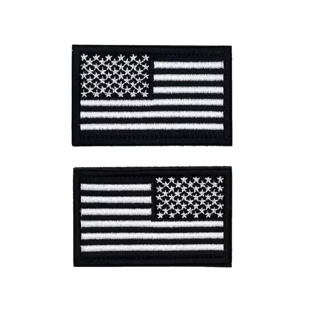 Set 2x USA Army Patch Klett Navy USAF America Fahne Reverse Flagge Aufnäher