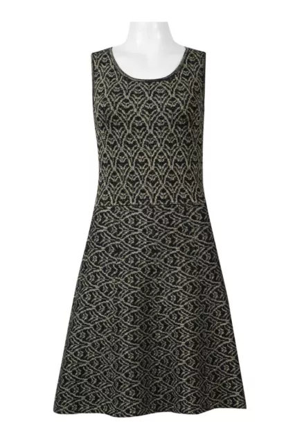 NWT Ali Ro Sleeveless A-Line Cocktail Dress Black/Gold Size Medium