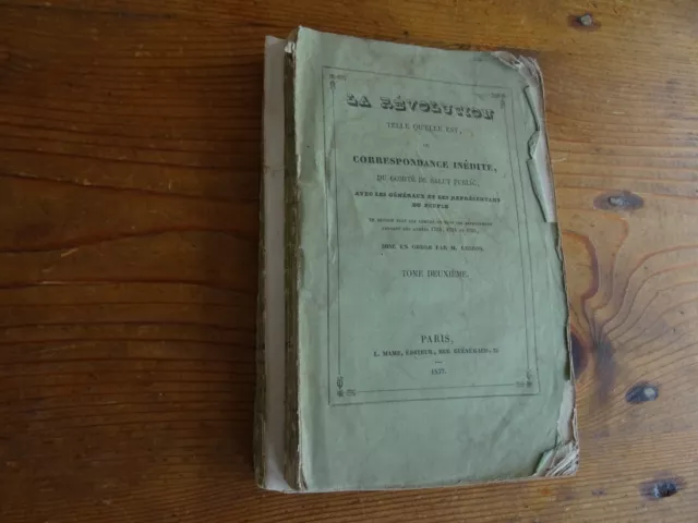 Legros M.  La Révolution Comité De Salut Public Avec Les Généraux peuple Tome II