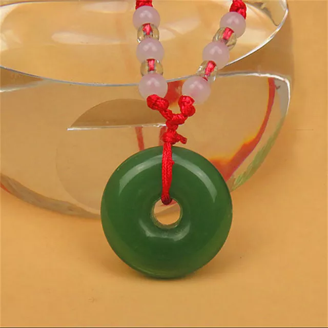 10PCS Pendant Small Gift Red Rope Necklace Safety Buckle Safe Imitation Jade 3
