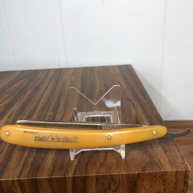 Vintage Dubl Duck "Dwarf" Straight Razor Pearlduck