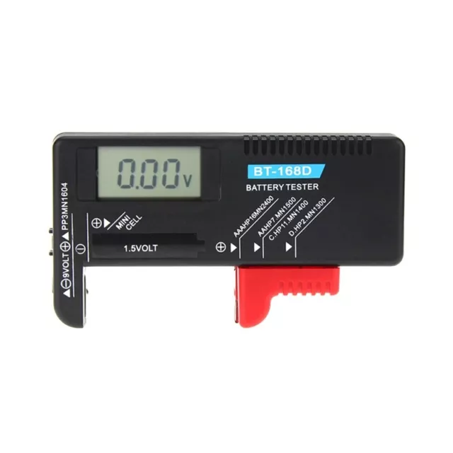 BT-168D Tester Volt Checker for 9V 1.5V AA AAA Cell C D Batteries