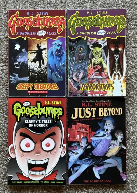Lot of 4 GOOSEBUMPS GRAPHIX Books 1 & 2 + 2 other Graphic Novels R.L. STINE VGC