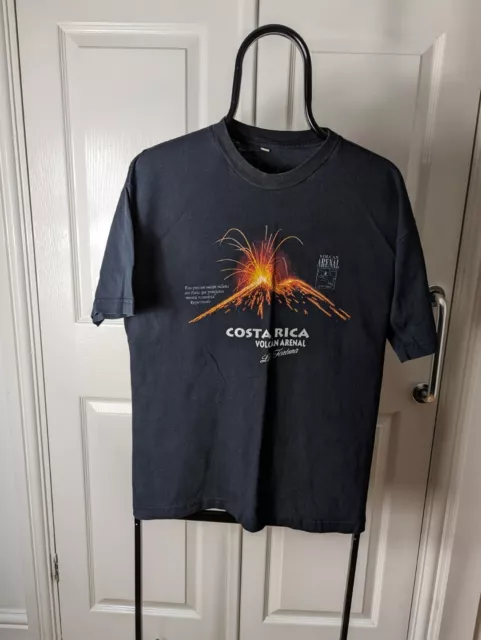 Men's Vintage 90s Costa Rica Tourist Black T-Shirt Size Large