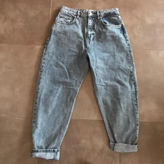 Jeans Zara Modello Mum Tg 44 Colore Grigio  (taglia Eur 40) Nuovi